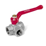 фотография кран шаровый трехходовый вн/вн/вн ду25 (1) ручка vieir от интернет-магазина СантехКомплект-Прикамье