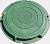 фотография люк полимер-песчаный канализационный, тип л (легкий) 3т,цвет зеленый (вес 42 кг) высокий 780/630/110 от интернет-магазина СантехКомплект-Прикамье