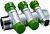 фотография коллектор с регул. вентилями на 3 выхода 3/4х1/2 euros (3/30) от интернет-магазина СантехКомплект-Прикамье
